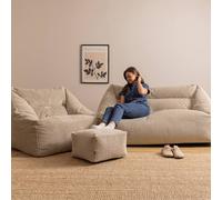 Icon Sofa And Footstool Bundle, Jumbo Cord, Stone
