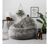 icon Cocoon Faux Fur Bean Bag - Grey
