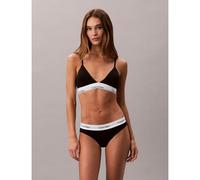 Calvin Klein Women’s Bikini Briefs with Logo Waistband, Black (Black), M