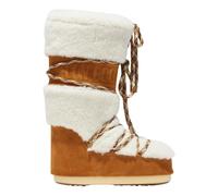 Icon Cream Shearling Boots - female - Moon Boot - Winter Boots - Brown - 2 UK - Shoes 2 UK
