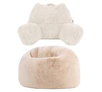 Icon Cuddle Cushion And Kids Kingston Rabbit Faux Fur Classic Bean Bag, Natural