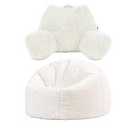 icon Cuddle Cushion & Kids Kingston Teddy Berber Classic Bean Bag in Natural ICON Natural