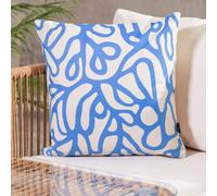 icon Cushion 43X43 Kyoto Fabric - Squiggle Leaf Blue