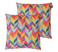 icon Cushion 43x43cm Circluar Geo, Aqua Back in Orange | Size: 43 cm x 43 cm ICON Orange 43 cm x 43 cm