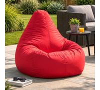 Icon Dalton High Back Adult Gaming Indoor Outdoor Bean Bag Chair, Red