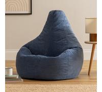 Icon Dalton Jumbo Cord Recliner Bean Bag, Denim Blue