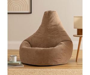 Icon Dalton Jumbo Cord Recliner Bean Bag, Mocha Brown