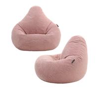 icon Pack of 2 Dalton Kids Bean Bag, Corduroy Childrens Beanbag in Light Pink ICON Light Pink
