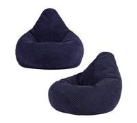 icon Pack of 2 Dalton Kids Bean Bag, Corduroy Childrens Beanbag in Navy ICON Navy