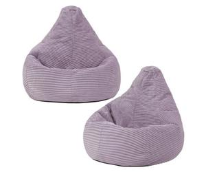 icon Dalton Kids Beanbag Corduroy Purple Set Of 2