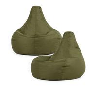 icon Dalton Medium Beanbag Corduroy Khaki Set Of 2