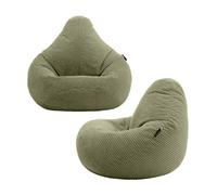 icon Dalton Cord Adult Bean Bag Chair, Set of 2 in Green ICON Green