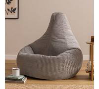 icon Dalton XL Jumbo Corduroy Bean Bag Recliner in Grey | Size: Extra Large ICON Grey Extra Large