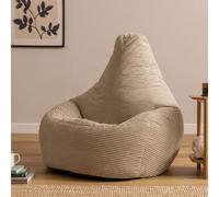 icon Dalton XL Jumbo Corduroy Bean Bag Recliner in Stone | Size: Extra Large ICON Stone Extra Large