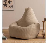 icon Dalton XL Jumbo Corduroy Bean Bag Recliner in Stone | Size: Extra Large ICON Stone Extra Large