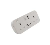 Icon Desktop Unit Two BS1363 sockets dual A&C smart charger White