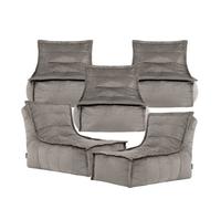 icon Dolce Large Beanbag Lounger Velvet Charcoal Grey 5-Pack