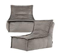 icon Dolce Large Beanbag Lounger Velvet Charcoal Set Of 2