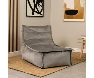 icon Dolce Large Velvet Beanbag Lounger in Charcoal ICON Charcoal