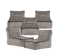 icon Dolce Large Beanbag Lounger Velvet Charcoal Grey 5-Pack