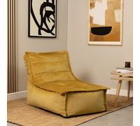 icon Dolce Lounger Bean Bag Ochre Yellow Velvet Bean Bag Chair ICON Yellow