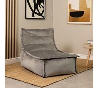 icon Dolce Lounger Bean Bag Ochre Yellow Velvet Bean Bag Chair in Charcoal ICON Charcoal