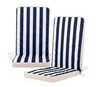 icon Double-Sided High Back Seat Pad 2X Navy Blue Deck Stripe
