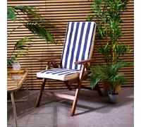 icon Double-Sided High Back Seat Pad Navy Blue Deck Stripe