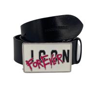 Icon Forever Plaque Belt - female - Dsquared2 - Belts - Black - 85 CM - Accessories 85 CM