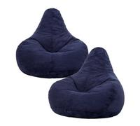icon Gaming Bean Bag Recliner Jumbo Cord Navy