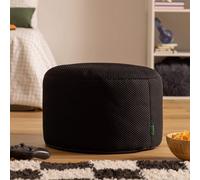 icon Gaming Performance Mesh Round Footstool Bean Bag in Black | Size: Medium ICON Black Medium
