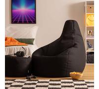 icon Gaming Performance Mesh XL Recliner Bean Bag & Footstool in Black | Size: Extra Large ICON Black Extra Large