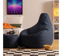 icon Gaming Performance Mesh XL Recliner Bean Bag & Footstool in Navy | Size: Extra Large ICON Navy Extra Large