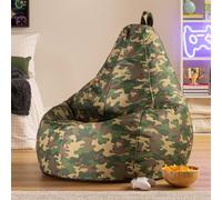 Icon Gaming Recliner Bean Bag, Green Camo Print