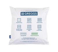 icon Greggs Bag Cushion, 43cm x 43cm, Water Resistant, Indoor Outdoor Cushions Filled, Novelty Gifts, Uni Room Essentials