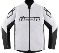 Icon Hooligan Motorcycle Textile Jacket, black-white, size 2XL for Men