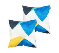 icon Indoor And Outdoor Abstract Leaf Waterproof Filled Cushion 2X Yellow Double Sided Print