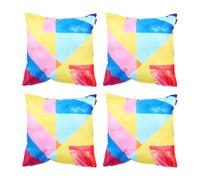 icon Indoor And Outdoor Abstract Leaf Waterproof Filled Cushion 4X Blue Double Sided Print