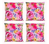 icon Indoor Outdoor Cushion Set of 4 Slate Grey Water Resistant Cushions in Baby Pink | Size: 43 cm x 43 cm ICON Baby Pink 43 cm x 43 cm