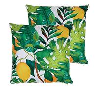 icon Indoor Outdoor Cushions Filled, Boho Collection, Set of 2 | Made in the UK, 43cm x 43cm, Durable Water-Resistant Fabric, Outdoor Cushions for Garden Furniture, Garden and Patio