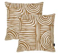 icon Indoor Outdoor Cushions Filled, Printed Collection, Set of 2, Brown