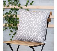 icon Indoor & Outdoor Geometric Pattern Waterproof Cushion Yellow in Grey | Size: 43 cm x 43 cm ICON Grey 43 cm x 43 cm