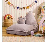 icon Kids Animal Character Corudroy Lounger Bean Bag in Lavender ICON Lavender