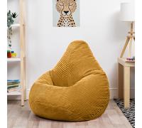 icon Kids Bean Bag Recliner, Dalton, Corduroy in Yellow ICON Yellow