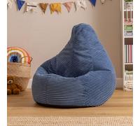 icon Kids Bean Bag Recliner, Dalton, Corduroy in Blue | Size: Medium ICON Blue Medium