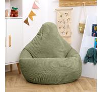 icon Kids Bean Bag Recliner, Dalton, Corduroy in Green ICON Green