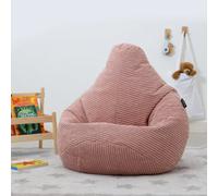 icon Kids Bean Bag Recliner, Dalton, Corduroy in Light Pink ICON Light Pink