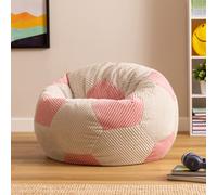 Icon Kids Football Jumbo Cord Classic Bean Bag, Light Pink