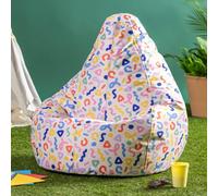 Icon Kids Highback Beanbag Confetti Print Multi Coloured