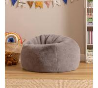 icon Kids Kingston Faux Fur Classic Bean Bag in Light Grey | Size: Medium ICON Light Grey Medium